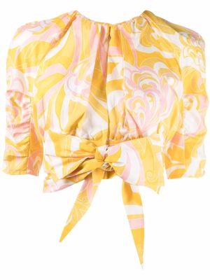 PUCCI Albizia cropped shirt - Yellow