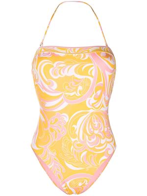 PUCCI Albizia-print swimsuit - Yellow