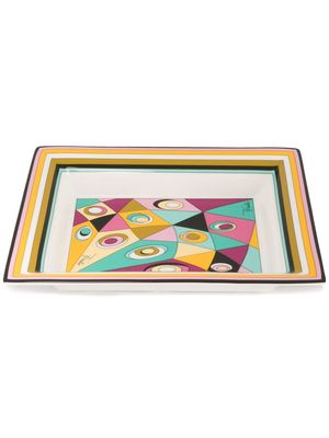 PUCCI Aqua And Yellow Occhi Print Valet Tray - Blue