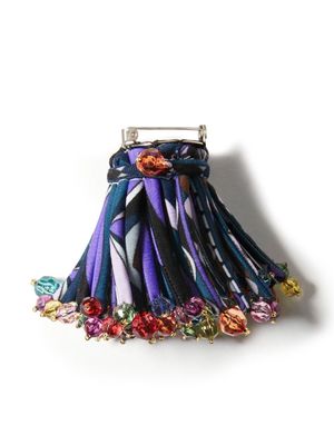 PUCCI bead-detail pin-fastening brooch - Blue