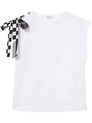 PUCCI check-ribbon cotton T-shirt - White