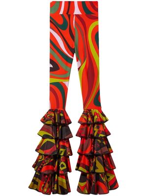 PUCCI colour-block flared trousers - Multicolour