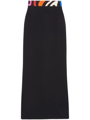 PUCCI crêpe straight skirt - Black
