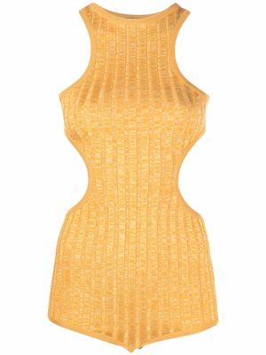 PUCCI cut-out silk bodysuit - Orange