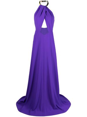 PUCCI cutout halterneck maxi dress - Purple