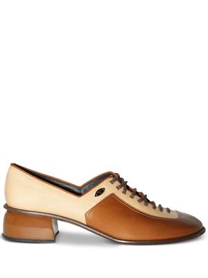 PUCCI Deby panelled leather loafers - Neutrals