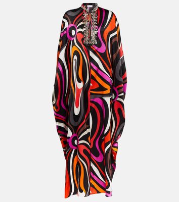 Pucci Embellished printed silk-blend kaftan