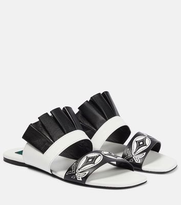 Pucci Embroidered leather sandals
