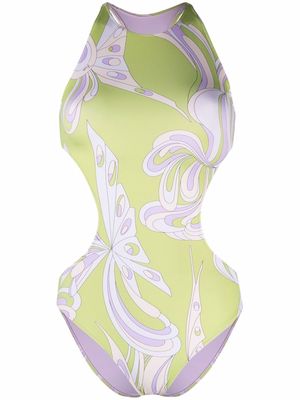 PUCCI Farfalle-print swimsuit - Green
