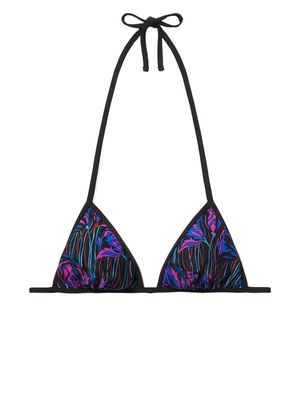 PUCCI Fiori Di Loto-print bikini top - Purple