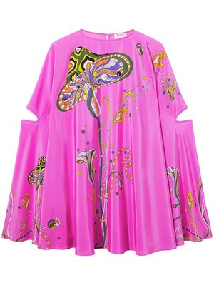 PUCCI floral-print silk dress - Pink