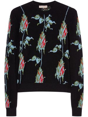 PUCCI floral woollen jumper - Black