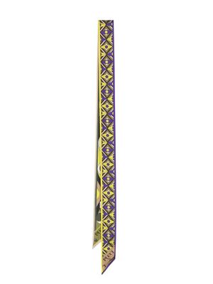 PUCCI geometric-pattern silk scarf - Yellow
