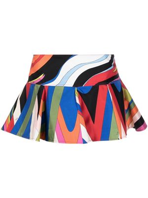 PUCCI geometric-print pleated mini skirt - Black