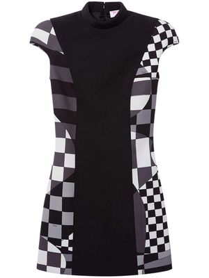 PUCCI Giardino-panel mock-neck minidress - Black