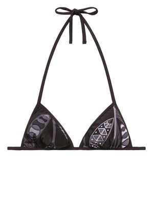 PUCCI Girandole-print triangle bikini top - Black