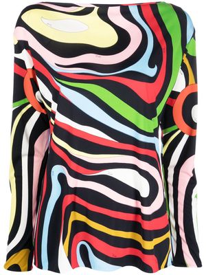 PUCCI graphic-print long-sleeve top - Black