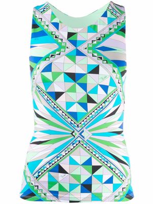 PUCCI graphic-print performance tank top - Green