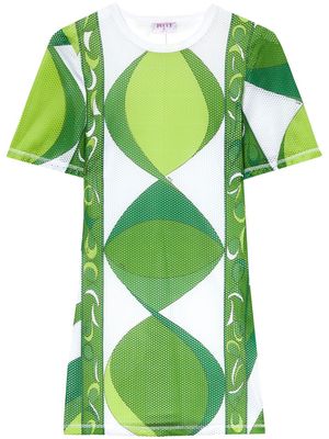 PUCCI graphic-print short-sleeve minidress - Green
