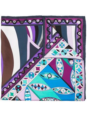 PUCCI Iride And Girandole print large silk scarf - Multicolour