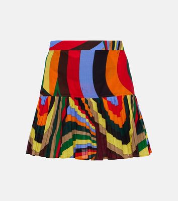 Pucci Iride pleated cotton miniskirt