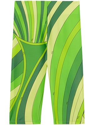 PUCCI Iride-print cropped leggings - Green
