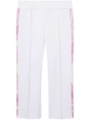 PUCCI Iride-print cropped trousers - White
