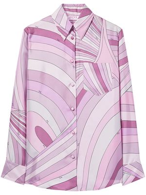PUCCI Iride-print silk shirt - Purple