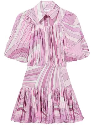PUCCI Irude-print pleated dress - Pink