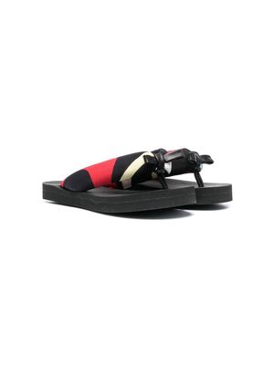 PUCCI Junior abstract-pattern open-toe sandals - Red