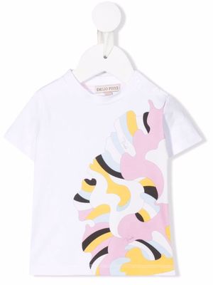 PUCCI Junior abstract-print T-shirt - White