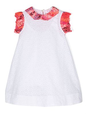 PUCCI Junior broderie-anglaise cotton dress - White
