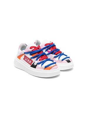PUCCI Junior colour-block double-laces sneakers - White