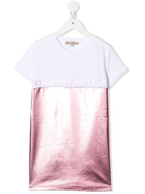PUCCI Junior colour-block logo-print T-shirt - Pink