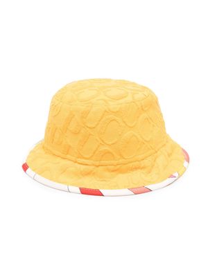 PUCCI Junior embossed-logo bucket hat - Yellow