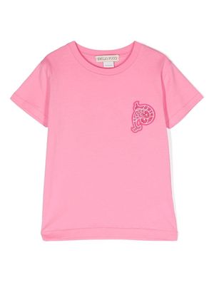 PUCCI Junior embroidered motif T-shirt - Pink