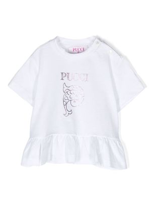 PUCCI Junior fish-print flared T-shirt - White