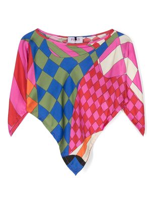PUCCI Junior geometric-print blouse - Pink