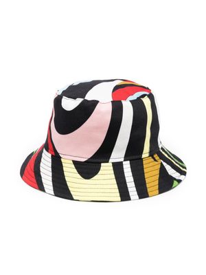 PUCCI Junior graphic-print cotton bucket hat - Black