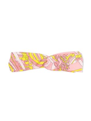 PUCCI Junior graphic-print cotton headband - Pink