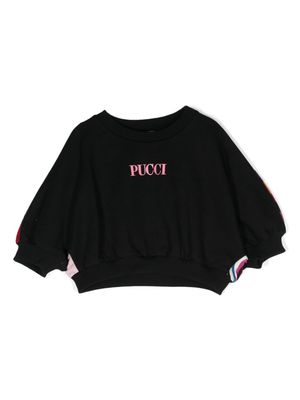 PUCCI Junior Iride-print cotton sweatshirt - Black