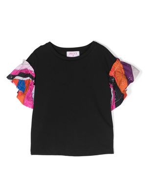 PUCCI Junior iride-print cotton T-shirt - Black