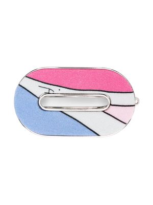 PUCCI Junior Iride-print hair clip - Pink