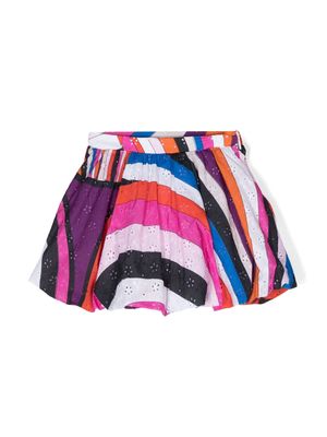 PUCCI Junior Iride-print puffball skirt - Pink