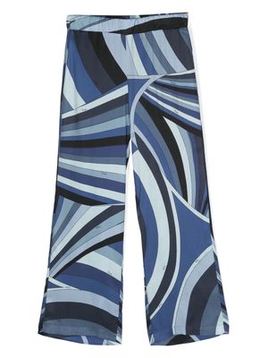 PUCCI Junior Iride-print trousers - Blue