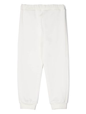 PUCCI JUNIOR logo-patch cotton track pants - White