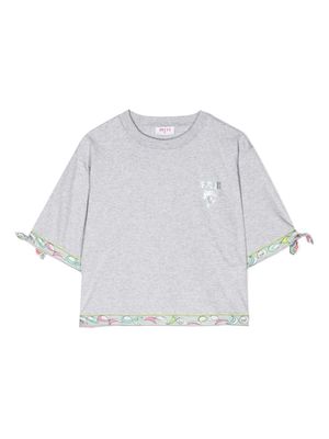 PUCCI Junior logo-print cotton T-shirt - Grey
