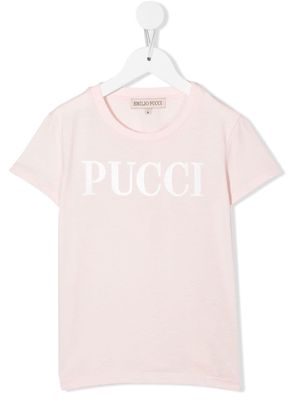 PUCCI Junior logo-print cotton T-shirt - Pink