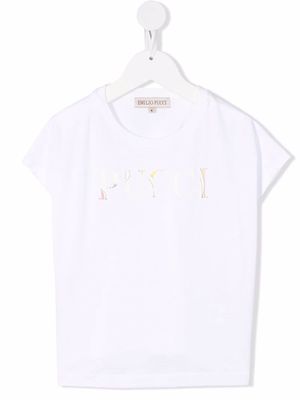 PUCCI Junior logo-print short-sleeved T-shirt - White