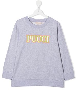 PUCCI Junior logo-print sweatshirt - Grey